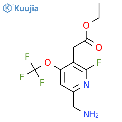 Ethyl 6-(aminomethyl)-2-fluoro-4-(trifluoromethoxy)pyridine-3-acetate structure