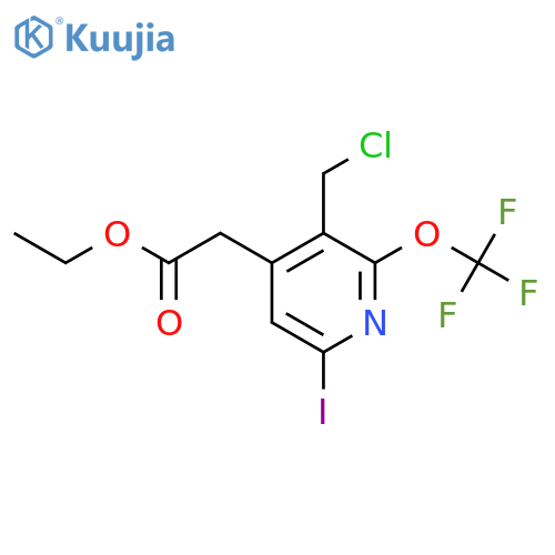 Ethyl 3-(chloromethyl)-6-iodo-2-(trifluoromethoxy)pyridine-4-acetate structure