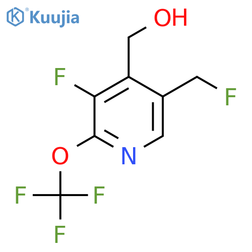 3-Fluoro-5-(fluoromethyl)-2-(trifluoromethoxy)pyridine-4-methanol structure