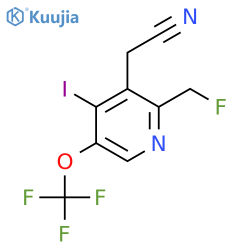 2-(Fluoromethyl)-4-iodo-5-(trifluoromethoxy)pyridine-3-acetonitrile structure