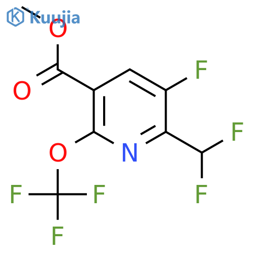 Methyl 2-(difluoromethyl)-3-fluoro-6-(trifluoromethoxy)pyridine-5-carboxylate structure