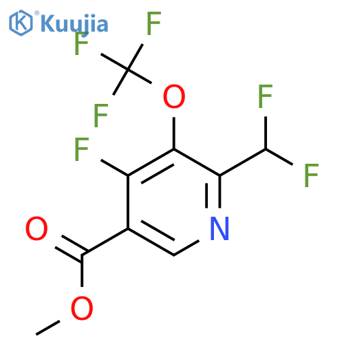 Methyl 2-(difluoromethyl)-4-fluoro-3-(trifluoromethoxy)pyridine-5-carboxylate structure