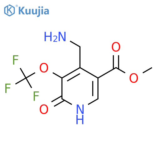 Methyl 4-(aminomethyl)-2-hydroxy-3-(trifluoromethoxy)pyridine-5-carboxylate structure