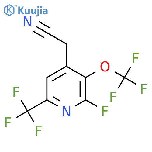 2-Fluoro-3-(trifluoromethoxy)-6-(trifluoromethyl)pyridine-4-acetonitrile structure