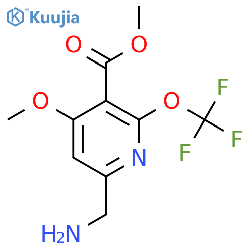 Methyl 6-(aminomethyl)-4-methoxy-2-(trifluoromethoxy)pyridine-3-carboxylate structure