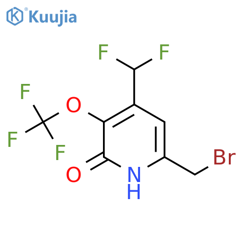 6-(Bromomethyl)-4-(difluoromethyl)-2-hydroxy-3-(trifluoromethoxy)pyridine structure