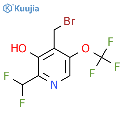 4-(Bromomethyl)-2-(difluoromethyl)-3-hydroxy-5-(trifluoromethoxy)pyridine structure