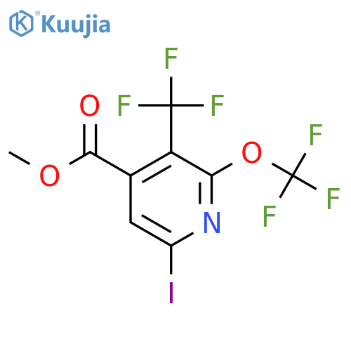 Methyl 6-iodo-2-(trifluoromethoxy)-3-(trifluoromethyl)pyridine-4-carboxylate structure