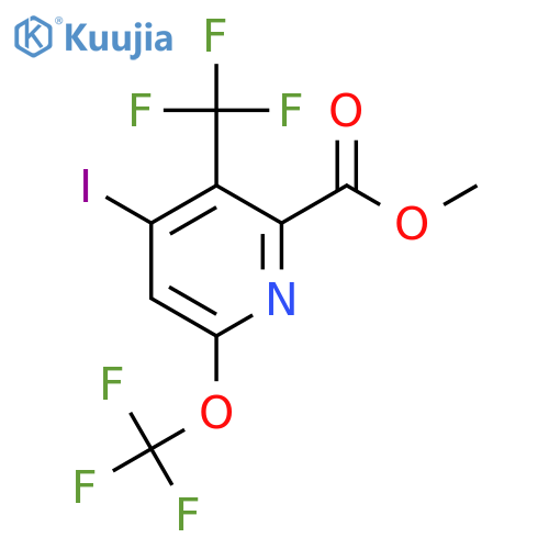 Methyl 4-iodo-6-(trifluoromethoxy)-3-(trifluoromethyl)pyridine-2-carboxylate structure