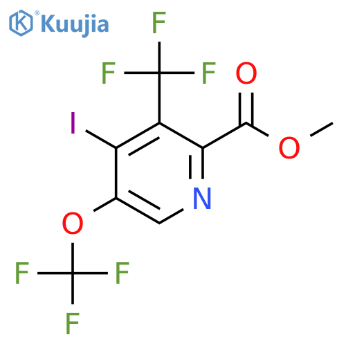 Methyl 4-iodo-5-(trifluoromethoxy)-3-(trifluoromethyl)pyridine-2-carboxylate structure