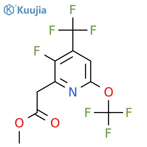 Methyl 3-fluoro-6-(trifluoromethoxy)-4-(trifluoromethyl)pyridine-2-acetate structure