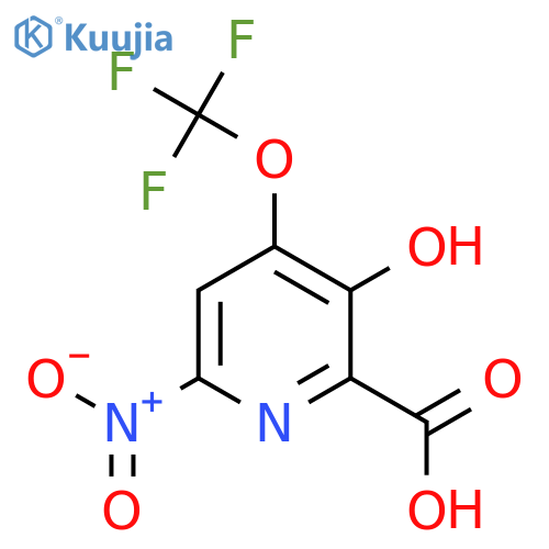 3-Hydroxy-6-nitro-4-(trifluoromethoxy)pyridine-2-carboxylic acid structure