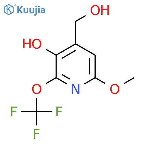 3-Hydroxy-6-methoxy-2-(trifluoromethoxy)pyridine-4-methanol structure