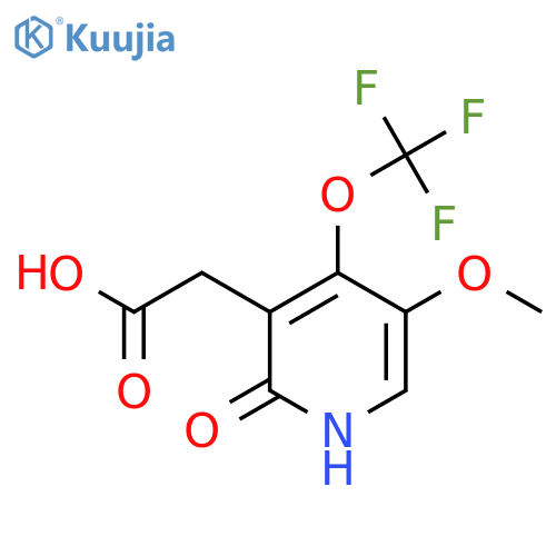 2-Hydroxy-5-methoxy-4-(trifluoromethoxy)pyridine-3-acetic acid structure