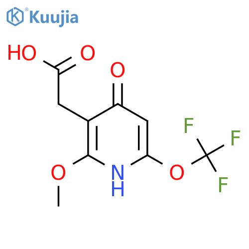 4-Hydroxy-2-methoxy-6-(trifluoromethoxy)pyridine-3-acetic acid structure