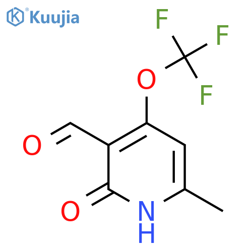 2-Hydroxy-6-methyl-4-(trifluoromethoxy)pyridine-3-carboxaldehyde structure