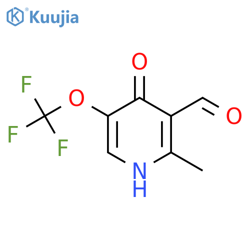 4-Hydroxy-2-methyl-5-(trifluoromethoxy)pyridine-3-carboxaldehyde structure