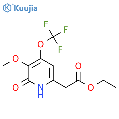 Ethyl 2-hydroxy-3-methoxy-4-(trifluoromethoxy)pyridine-6-acetate structure