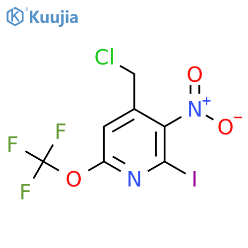 4-(Chloromethyl)-2-iodo-3-nitro-6-(trifluoromethoxy)pyridine structure