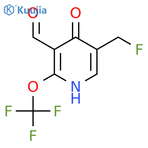 5-(Fluoromethyl)-4-hydroxy-2-(trifluoromethoxy)pyridine-3-carboxaldehyde structure