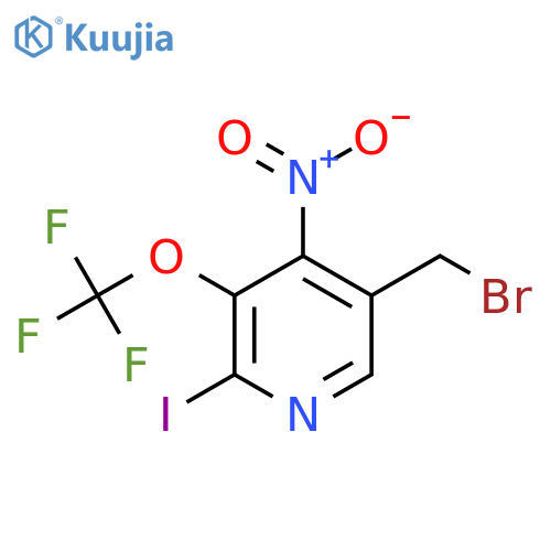 5-(Bromomethyl)-2-iodo-4-nitro-3-(trifluoromethoxy)pyridine structure
