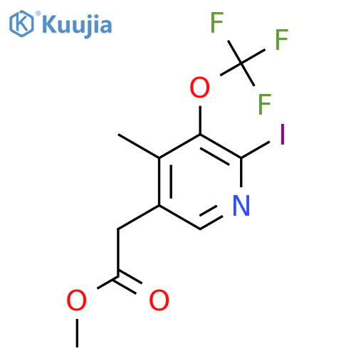 Methyl 2-iodo-4-methyl-3-(trifluoromethoxy)pyridine-5-acetate structure