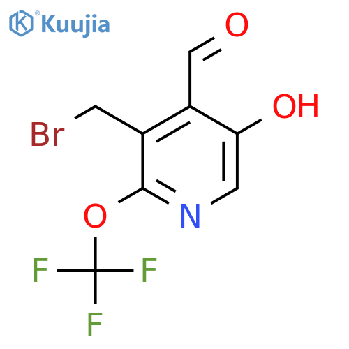 3-(Bromomethyl)-5-hydroxy-2-(trifluoromethoxy)pyridine-4-carboxaldehyde structure