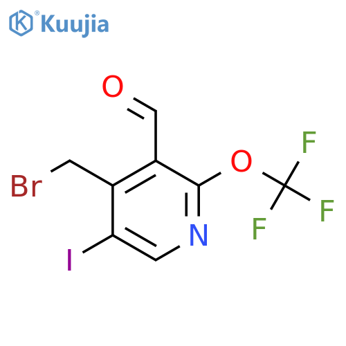 4-(Bromomethyl)-5-iodo-2-(trifluoromethoxy)pyridine-3-carboxaldehyde structure