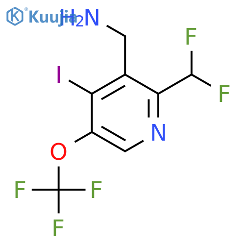 3-(Aminomethyl)-2-(difluoromethyl)-4-iodo-5-(trifluoromethoxy)pyridine structure