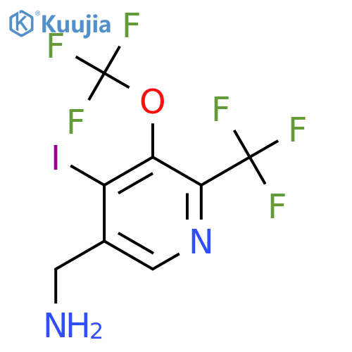 5-(Aminomethyl)-4-iodo-3-(trifluoromethoxy)-2-(trifluoromethyl)pyridine structure