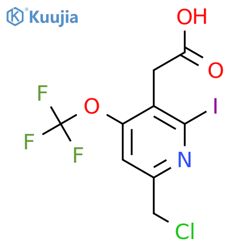 6-(Chloromethyl)-2-iodo-4-(trifluoromethoxy)pyridine-3-acetic acid structure