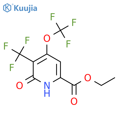 Ethyl 2-hydroxy-4-(trifluoromethoxy)-3-(trifluoromethyl)pyridine-6-carboxylate structure