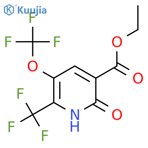 Ethyl 2-hydroxy-5-(trifluoromethoxy)-6-(trifluoromethyl)pyridine-3-carboxylate structure