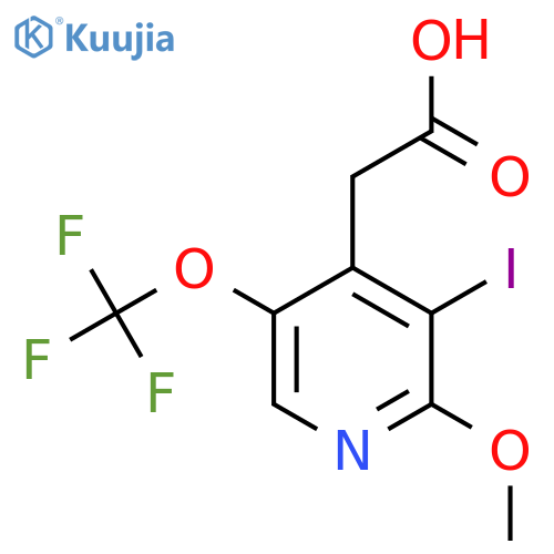 3-Iodo-2-methoxy-5-(trifluoromethoxy)pyridine-4-acetic acid structure