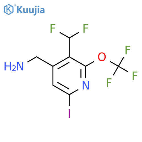 4-(Aminomethyl)-3-(difluoromethyl)-6-iodo-2-(trifluoromethoxy)pyridine structure