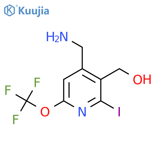 4-(Aminomethyl)-2-iodo-6-(trifluoromethoxy)pyridine-3-methanol structure
