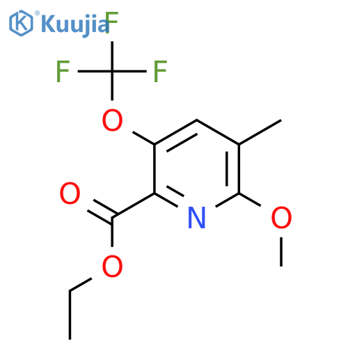 Ethyl 2-methoxy-3-methyl-5-(trifluoromethoxy)pyridine-6-carboxylate structure