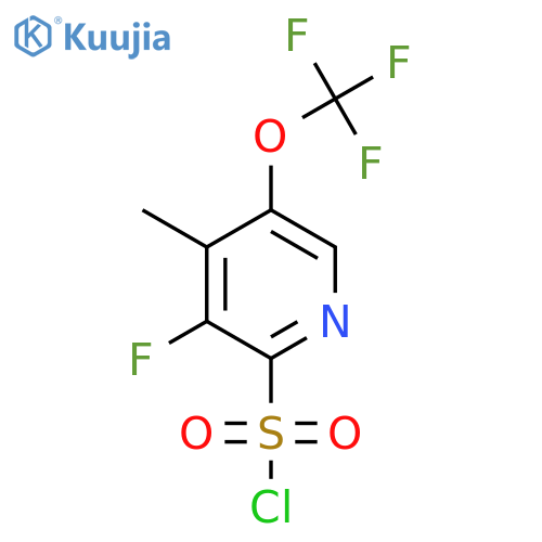 3-Fluoro-4-methyl-5-(trifluoromethoxy)pyridine-2-sulfonyl chloride structure