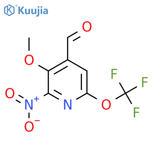 3-Methoxy-2-nitro-6-(trifluoromethoxy)pyridine-4-carboxaldehyde structure