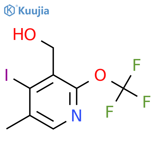 4-Iodo-5-methyl-2-(trifluoromethoxy)pyridine-3-methanol structure