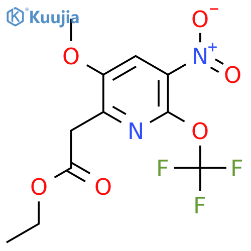 Ethyl 3-methoxy-5-nitro-6-(trifluoromethoxy)pyridine-2-acetate structure