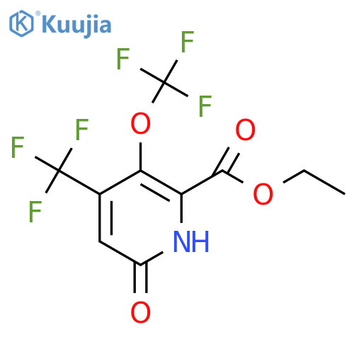Ethyl 6-hydroxy-3-(trifluoromethoxy)-4-(trifluoromethyl)pyridine-2-carboxylate structure