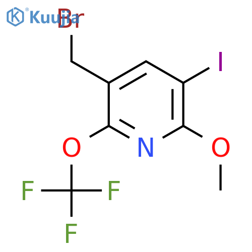 3-(Bromomethyl)-5-iodo-6-methoxy-2-(trifluoromethoxy)pyridine structure