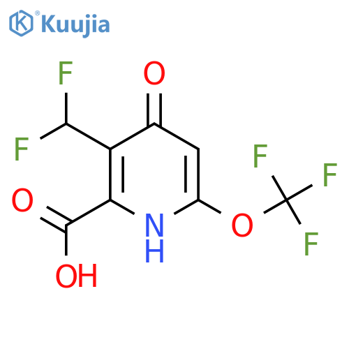 3-(Difluoromethyl)-4-hydroxy-6-(trifluoromethoxy)pyridine-2-carboxylic acid structure