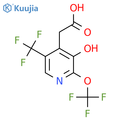 3-Hydroxy-2-(trifluoromethoxy)-5-(trifluoromethyl)pyridine-4-acetic acid structure