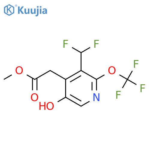 Methyl 3-(difluoromethyl)-5-hydroxy-2-(trifluoromethoxy)pyridine-4-acetate structure