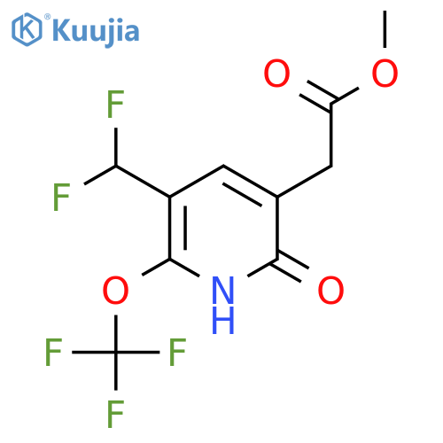Methyl 3-(difluoromethyl)-6-hydroxy-2-(trifluoromethoxy)pyridine-5-acetate structure