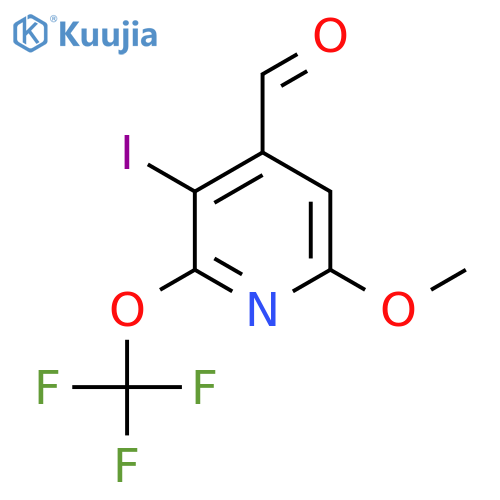 3-Iodo-6-methoxy-2-(trifluoromethoxy)pyridine-4-carboxaldehyde structure
