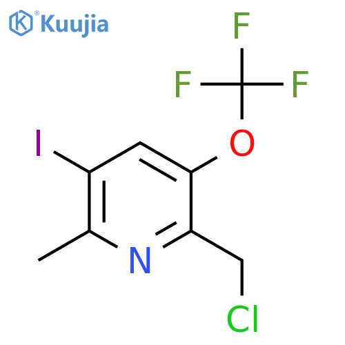 2-(Chloromethyl)-5-iodo-6-methyl-3-(trifluoromethoxy)pyridine structure