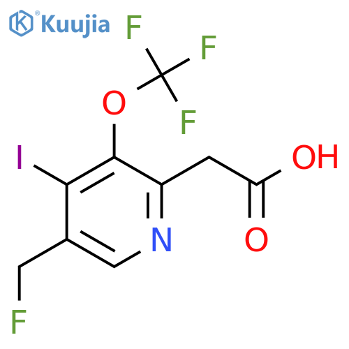 5-(Fluoromethyl)-4-iodo-3-(trifluoromethoxy)pyridine-2-acetic acid structure